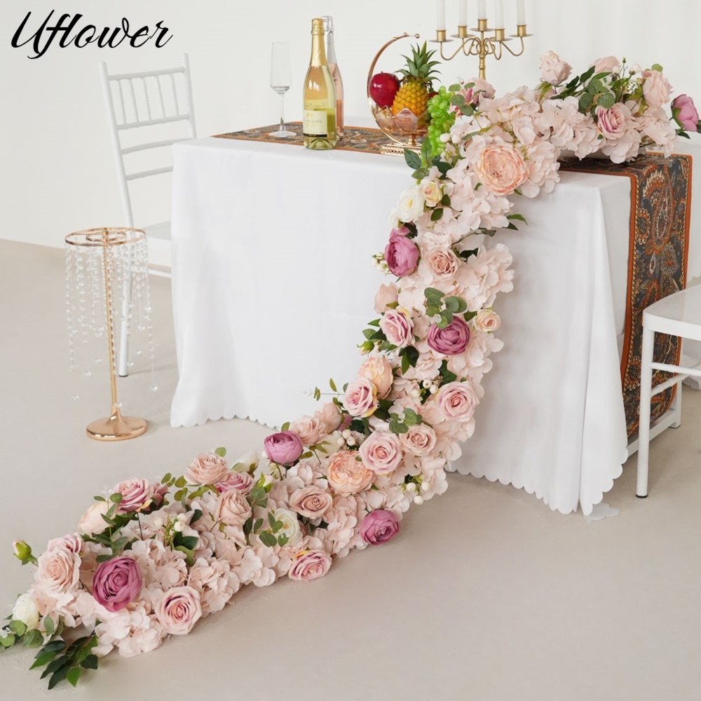 Photography Graduation - Uflower 200cm 핑크 로즈 수국 인조