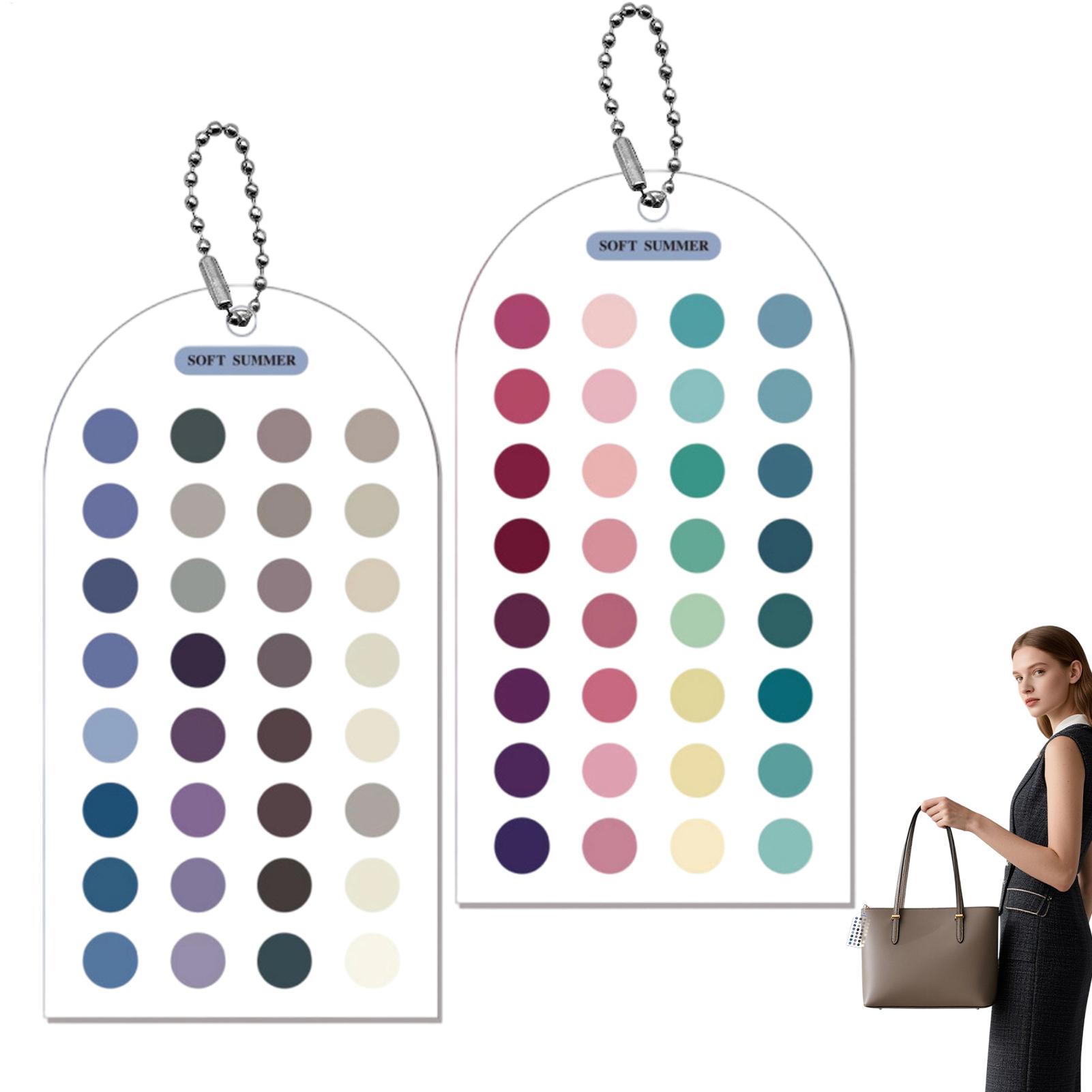 Color Checker Card - 2Pcs 소프트 여름 컬러 카드 색상