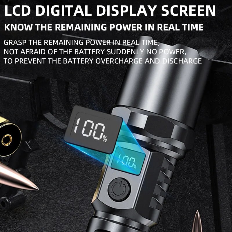 고출력 LED 손전등 충전식 개폐식 손전등, 디지털 줌 - Photography Ratio 리뷰 및 가격