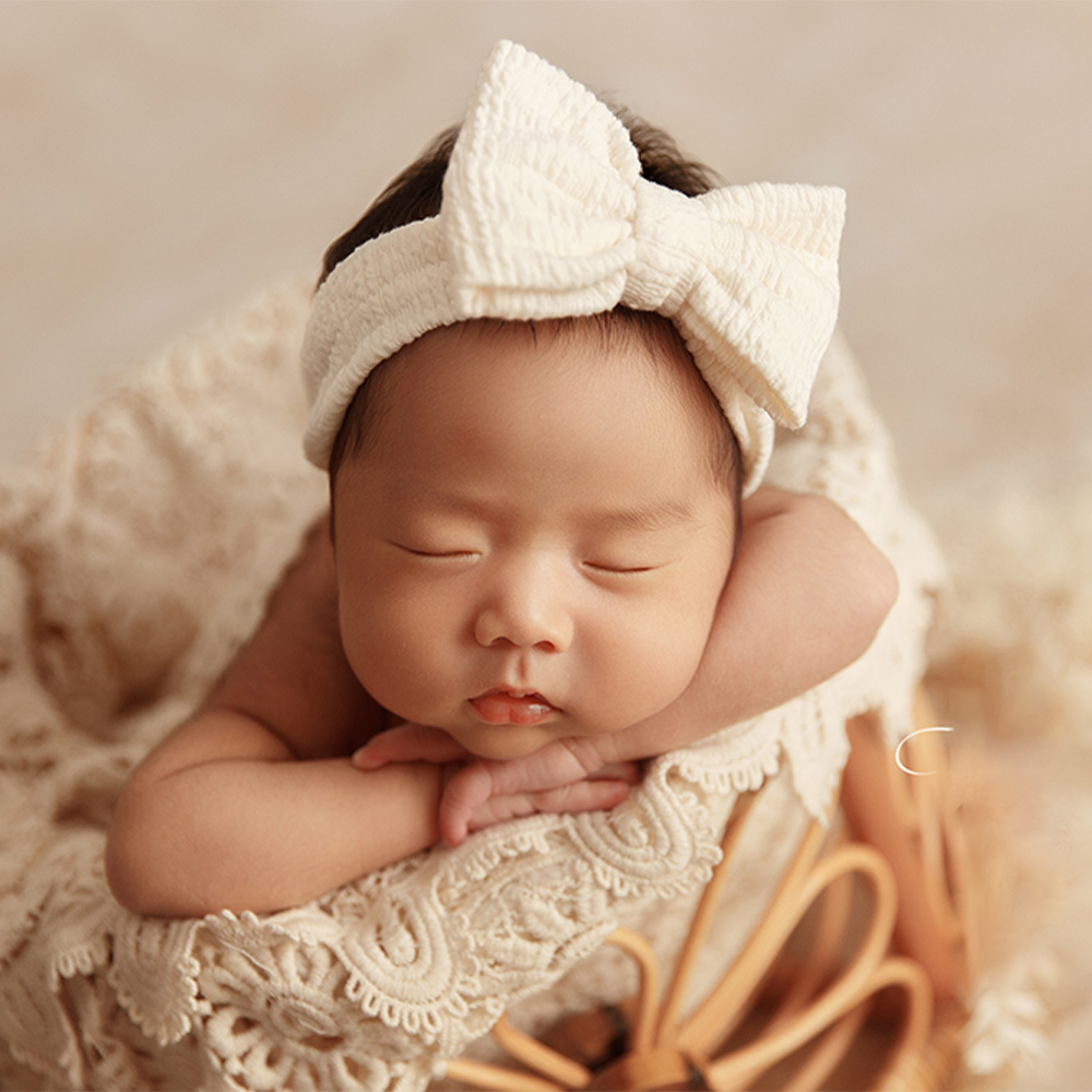 0-1 개월 아기 사진 소품, 활 머리띠 + 머리 꽃, - Photography Class 리뷰 및 가격