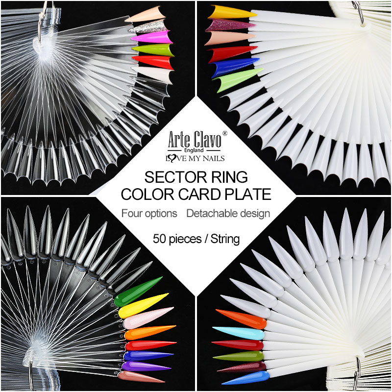 50개 네일 디스플레이 스틱 투명 자연색 차트 타원형  - Color Checker Card 리뷰 및 가격